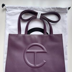 TELFAR MEDIUM EGGPLANT “PURPLE” SHOPPING BAG